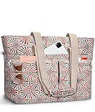 ENONEO Bolsa Playa Mujer Grande XXL Familiar Bolso de Playa con Cremallera Bolsa Natación Impermeable Bolsa de Viaje Plegable Shopper Tote Bag para Playa Compras Viajes Uso Sauna