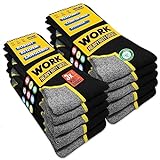 SOXCO WORK Socks 10 Pares Calcetines de Trabajo Hombre, 43-46