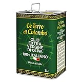 Le Terre di Colombo – Aceite de oliva virgen extra 100 % italiano, lata de 3 L