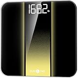 Báscula de baño digital RunStar, báscula de alta precisión, con pantalla LED retroiluminada, precisa con vidrio templado de 6 mm, 180 kg/400 lb