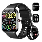 2026 Reloj Inteligente Hombre Mujer, 1.96' Smartwatch con Llamadas Bluetooth y Whatsapp Notificación, IP68 Pulsera Actividad con 100+ Modos Deportivos, Pulsómetro, Monitor de Sueño para Android iOS