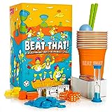 Beat That! El divertidísimo Juego de Mesa de Pruebas locas, para Niños y Adultos, para todas las Ocasiones, Navidad, Año Nuevo, Noche de juegos y otras Fiestas.