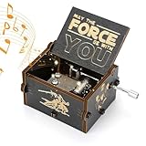Snorthy Caja de Música de Manivela de Madera Clásica Caja de Música Tallada Antigüedad Musical Box Decoración del Hogar Manualidades para Adultos Cumpleaños de la Navidad