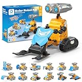Sillbird 21 en 1 Kit Solar Robot, Stem Kit de Montaje Robótico Accionamiento Dual Solar y de Batería, Navideños Cumpleaños Juguetes Niños 8 9 10 11 12 13 Años (211Piezas)