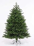 eveXmas Árbol de Navidad artificial de 215 cm, árbol de Navidad ALTAIR verde clásico, 1216 ramas, 100% puntas de polietileno, incluye soporte de metal