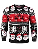 iClosam Suéter de Navidad Hombre Mujer Cuello Redondo Esencial Navideño Pullover de Punto Jersey Sudaderas Sweater Invierno