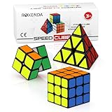 ROXENDA Cubos de Velocidad, Original Speed Cube Set de 2x2 3x3 Pyramid Speed ​​Cube, Fácil Rotación & Juego Suave - Cube Set para Principiantes y Profesionales