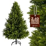 CASARIA® Árbol de Navidad Artificial 240cm Verde con Soporte 1057 Puntas Pino PVC Decoración Navideña