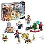 LEGO 76267 Marvel Calendario de Adviento de Los Vengadores 2023 con 24 Regalos Incl. Capitán América, Spider-Man, Iron Man y más Minifiguras de Superhéroes, Regalo Cuenta Atrás de Navidad para Niños