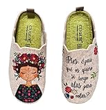 Zapatillas casa mujer fieltro Frida cómodas frase bonita - Dia de la madre 41