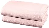 Amazon Basics - Juego de 2 toallas de secado rápido, 140 x 70 cm, Rosa claro