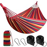 Anyoo Hamaca al Aire Libre de Camping portátil al Aire Libre de Lona, Capacidad 200 kg Ligera con Bolsa de Transporte para la Playa y Senderismo de la Playa