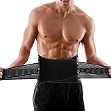 ENKEEO - Elástica Faja Lumbar Soporte Espalda para Fitness Ejercicio, Corrector de Postura, Protección Entrenamiento, Rehabilitación de Dolor y Lesón