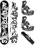 AIRTRACKS Snowboard Set Tabla BWF Extra Wide Hombre 171 - Fijaciones Master L - SB Bag