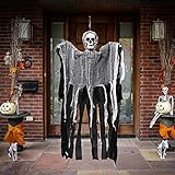 Colgando Halloween Esqueleto Fantasmas Decoraciones, Grim Reapers Props Calavera Gasa Mueca Fantasma Colgante para decoración de Halloween Decoración Interior al Aire Libre (Fantasmas 2)