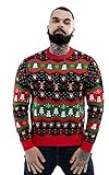 U LOOK UGLY TODAY Jersey de Navidad unisex para hombre clásico Fairisle reno Navidad fiesta regalo suéteres, Fairisle Flash Mob, M