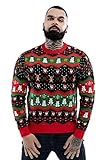 U LOOK UGLY TODAY Jersey Navideño Feo para Hombres Unisex Gracioso Ugly Christmas Sweater Ancho Tejido Festivo Jersey Fairisle para Navidad, M