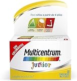 Multicentrum Junior Complemento Alimenticio Multivitamínico y Multimineral Para Niños a Partir de 4 Años, Sin Gluten, 30 Comprimidos Masticables