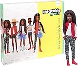 Creatable World Figura Unisex, muñeco articulado, pelucas con rizos y trenzas y accesorios (Mattel GGG55) , color/modelo surtido