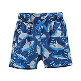 LACOFIA Pantalones Cortos de baño para niños Bañador de Playa con Cintura elástica para niños Azul Marino 10-12 años