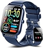 Ddidbi Reloj Inteligente Hombre Mujer con Llamada Bluetooth, 1,85' Smartwatch con 112 Modos Deportivos, Monitor de Ritmo Cardíaco y Sueño, Impermeable IP68 Pulsera Actividad para iOS Android, Azul