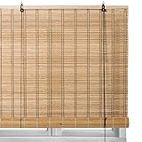 LOLAhome Estor Enrollable Beige de bambú rústico (120 x 180 cm)