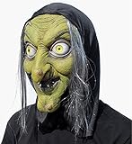 Vieja Bruja Máscara - Halloween Scary Horror Cosplay Costume, Adulto, Accesorio, Máscaras de Látex, Disfraz, Brujas, Carnaval, Fiesta temática, Halloween