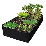 Bolsas de Cultivo para Plantas 486L No Tejidas Blackline, 8 Plaids Grow Bag Pot, Bolsa cultivo de Tela para Macetas de Jardín para Tomates, Pimientos, Zanahorias, Verduras, Bulbos, Patatas, Planta